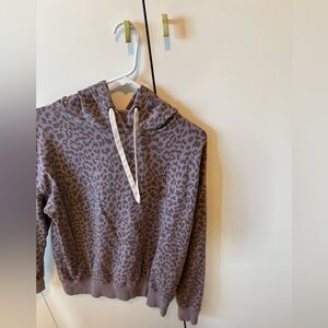 Buffalo David Bitton Animal Print Hoodie purple and black women’s size small